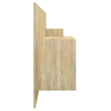 Bed Headboard with Cabinets Sonoma Oak Engineered Wood 3115734