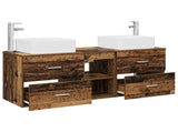 Bathroom Cabinet Set 3 pcs Old Wood 49.5 x 41 x 63 cm 3405825
