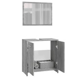 Bathroom Furniture Set Grey Sonoma Engineered Wood 815529