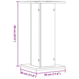 ZNTS Speaker Stands 2 pcs Artisian Oak 30x30x60 cm Engineered Wood 852662