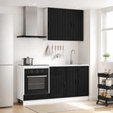 Kitchen Unit LUCCA 5 pcs Black Engineered Wood 3438256