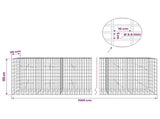 Gabion with 3.5 mm Wire and 5x10 cm Mesh 1100x20x100 cm 3462640