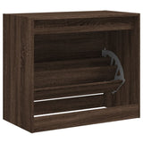 Shoe Cabinet Brown Oak 80x42x69 cm Engineered Wood 840007