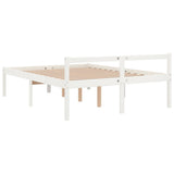 Senior Bed without Mattress White 150x200cm King Size 810620