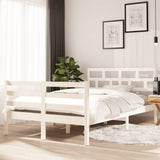 3101279 Bed Frame without Mattress White Solid Wood 120x200 cm