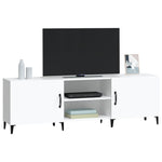 TV Cabinet White 150x30x50 cm Engineered Wood 812627