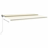 Manual Retractable Awning with LED 600x300 cm Cream 3069802