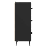 Drawer Cabinet Black 33 x 34.5 x 89.5 cm Engineered Wood 894846