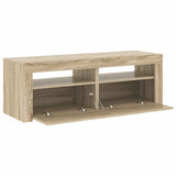 TV Cabinet with LED Lights Sonoma Oak 120x35x40 cm 804358