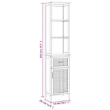 Bathroom Cabinet 42x29x182 cm Solid Wood Walnut 350356