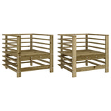Garden Chairs 2 pcs Impregnated Wood Pine 825631