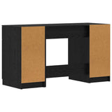 Desk with Drawer Black Oak 133 x 50 x 75 cm Engineered Wood 3332512