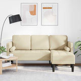 Sofa Set with Cushion Cream 173 x 131 x 67 cm Polyester 42001919