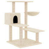 Cat Tree with Sisal Scratching Posts Cream 82.5 cm 172385