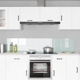 Kitchen Backsplash 2 pcs White 100 x 40 cm Tempered Glass 3415527