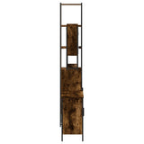 ZNTS 3 Piece Bathroom Furniture Set Smoked Oak Engineered Wood 3214682
