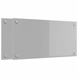 Kitchen Backsplash 2 pcs Light Grey 80 x 40 cm Tempered Glass 3415449