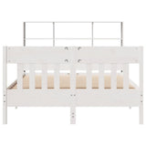 Bed Frame without Mattress White 120x190 cm Small Double Solid Wood Pine 3323240