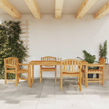 Garden Dining Set Teak Brown Solid Teak Wood Large Stackable 3157933