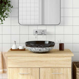 Countertop Basin Black and Blue Round 41x14 cm Ceramic 155063