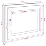 Basement Window Internal Colour White RISOR 75 x 55 cm 42047920