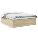 Bed Frame without Mattress Sonoma Oak 150x200 cm 3280918