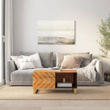 Coffee Table Brown and Black 80x50x40 cm Solid Wood Mango 356787