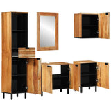 Bathroom Cabinet Set 5 pcs Natural 38 x 33 x 160 cm 3310015