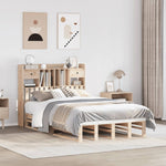 Bookcase Bed without Mattress 135x190 cm Double Solid Wood Pine 3323983
