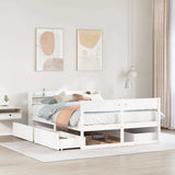 Bed Frame without Mattress White 120x190 cm Small Double Solid Wood Pine 3307141