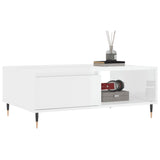 Coffee Table High Gloss White 90x60x35 cm Engineered Wood 827054
