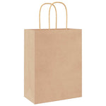 ZNTS Paper Bags 250 pcs with Handles Brown 21x11x28 cm 4101587