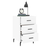 Bedside Cabinet White 40x40x66 cm Engineered Wood 827676