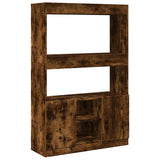 Highboard Smoked Oak 92x33x140 cm Engineered Wood 3309613