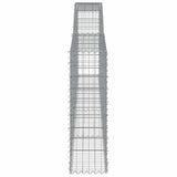 Arched Gabion Baskets 8 pcs 400x30x100/120 cm Galvanised Iron 3146872