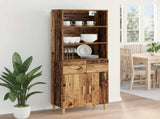 Highboard Old Wood 69.5 x 32.5 x 180 cm Engineered Wood 3415716
