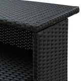 3 Piece Garden Bar Set with Cushions Poly Rattan Black 3095400