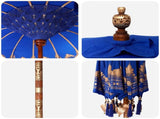 Balinese Parasol with Base 2 pcs Blue 3433023