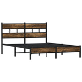 Bed Frame without Mattress with Headboard Sonoma Oak 150x200 cm King Size 4017202