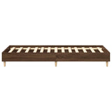 Bed Frame No Mattress Brown Oak 100x200 cm Engineered Wood 861045
