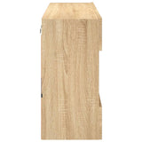 TV Wall Cabinet with LED Lights Sonoma Oak 98,5x30x60,5 cm 837108