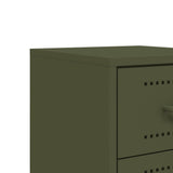 ZNTS Bedside Cabinets 2 pcs Olive Green 36x39x60.5 cm Steel 846467