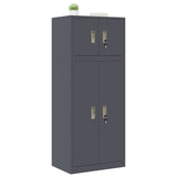 Storage Cabinet 2 pcs Anthracite 60 x 40 x 145 cm Steel 3438695