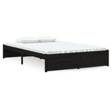 Bed Frame without Mattress Black Solid Wood 120x190 cm Small Double 814923