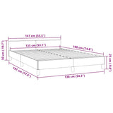 Bed Frame without Mattress White 135x190cm Double Faux Leather 349899