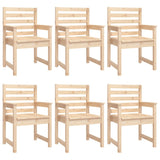 7 Piece Garden Dining Set Solid Wood Pine 3154713
