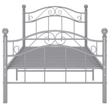 Bed Frame without Mattress Grey Metal 100x200 cm 324993