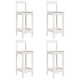 5 Piece Garden Bar Set White Solid Wood Pine 3154751
