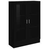 Vitrine Cabinet Black 82.5x30.5x115 cm Engineered Wood 802751