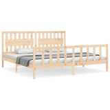 Bed Frame without Mattress 200x200 cm Solid Wood Pine 3192446